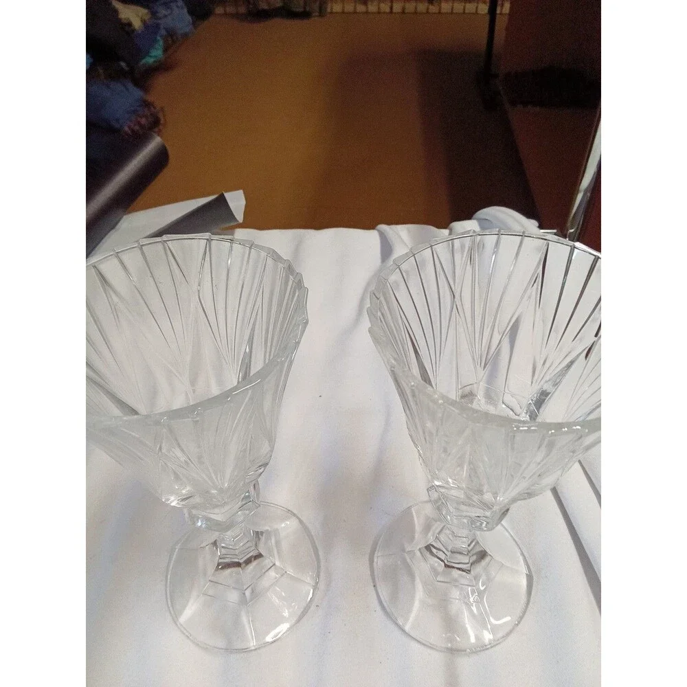 Vintage Crystal Wine Glasses Set of 2 - 25% Off with Bundle